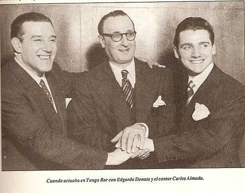 Carlos Almada, Edgardo Donato y Oscar Ferrari