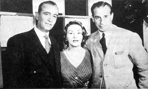 Hugo del Carril, Tita Merello y Ricardo Alfieri