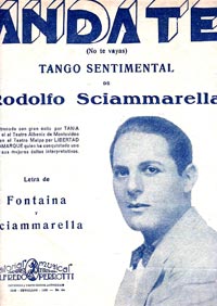 Rodolfo Sciammarella — Partitura del tango 'Ándate' de Rodolfo Sciammarella, con letra de Fontaina
