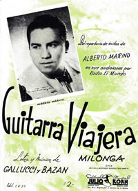 Arturo Gallucci — Partitura de 'Guitarra Viajera', milonga de Arturo Gallucci y Bazán