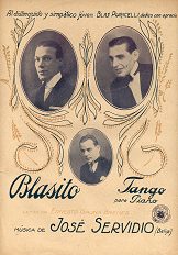 Tapa de la partitura del tango 'Blasito' con música de José Servidio