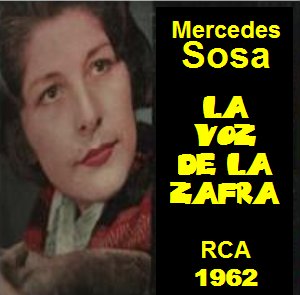Mercedes Sosa en la portada de su primer álbum 'La voz de la zafra' (RCA, 1962)