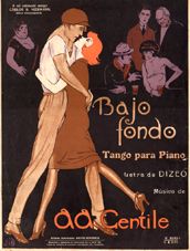 Partitura del tango 'Bajo fondo', música de Augusto Gentile